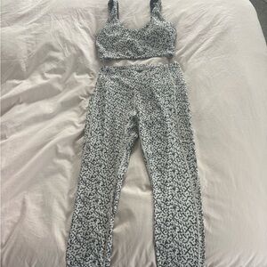 Varley Women's Black and White Patterned Joggers